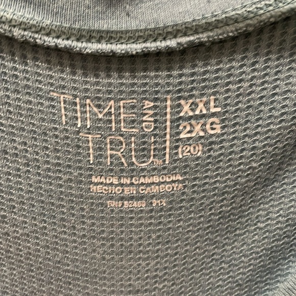 Time & Tru Stockinette Pullover Sweater Women's XXL Light Blue - Picture 2 of 3